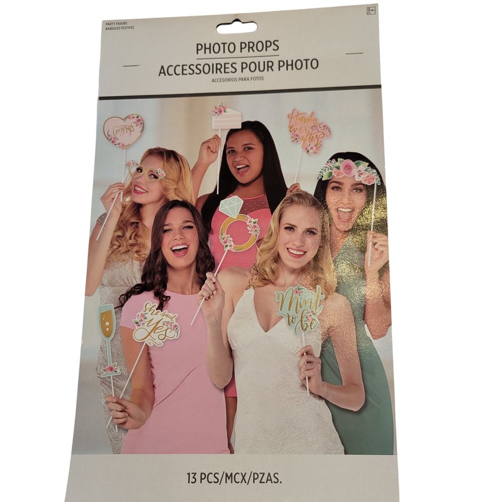 Bridal Shower Photo Props 13ct Floral Wedding Bachelorette Party Set Bride to Be